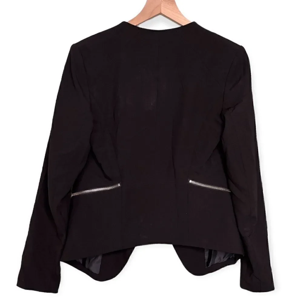 Trouvé Women’s Draped Collar Blazer Jacket with Pockets in Black‎ Size Small